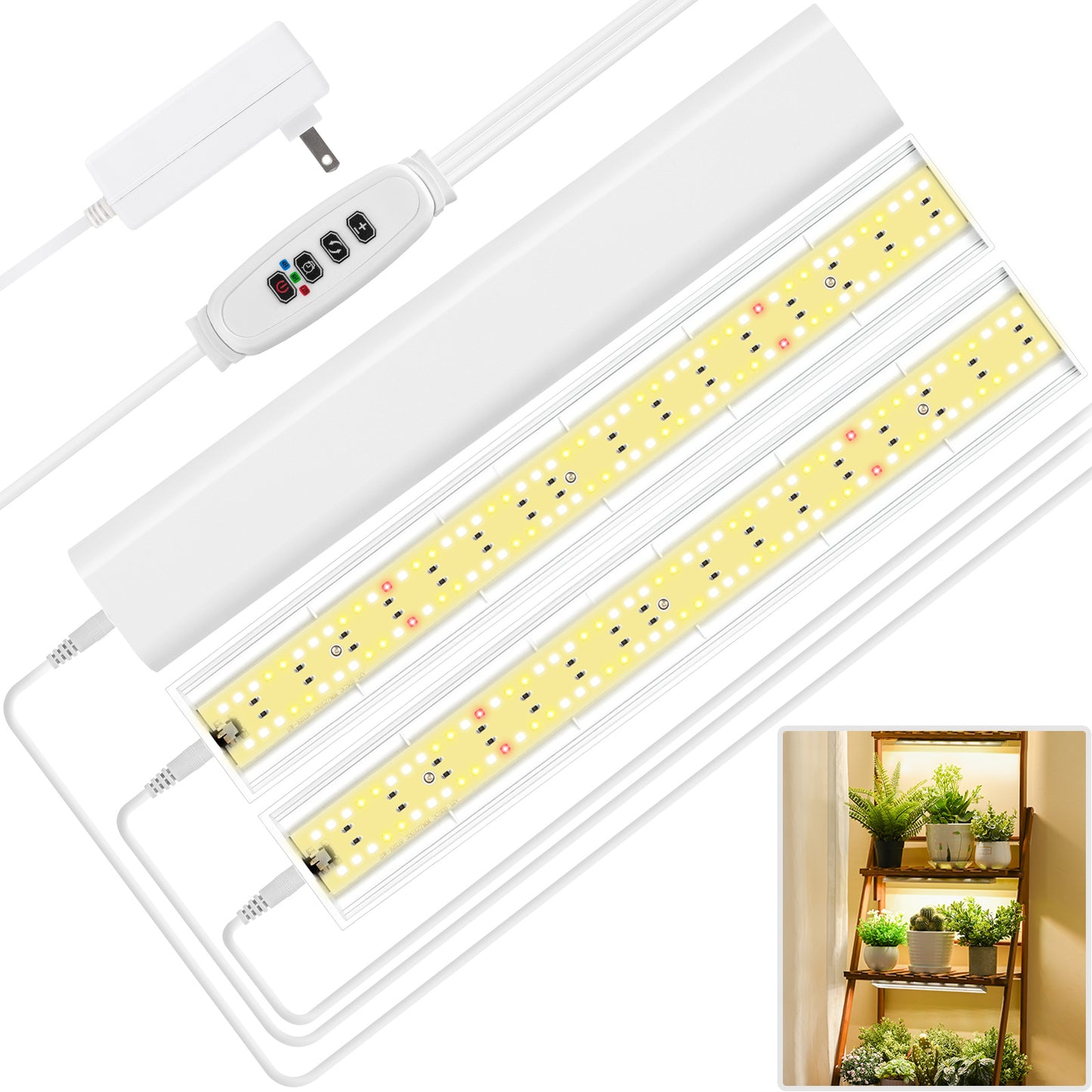FOXGARDEN Grow Light Strip, One Wire with Three Lights