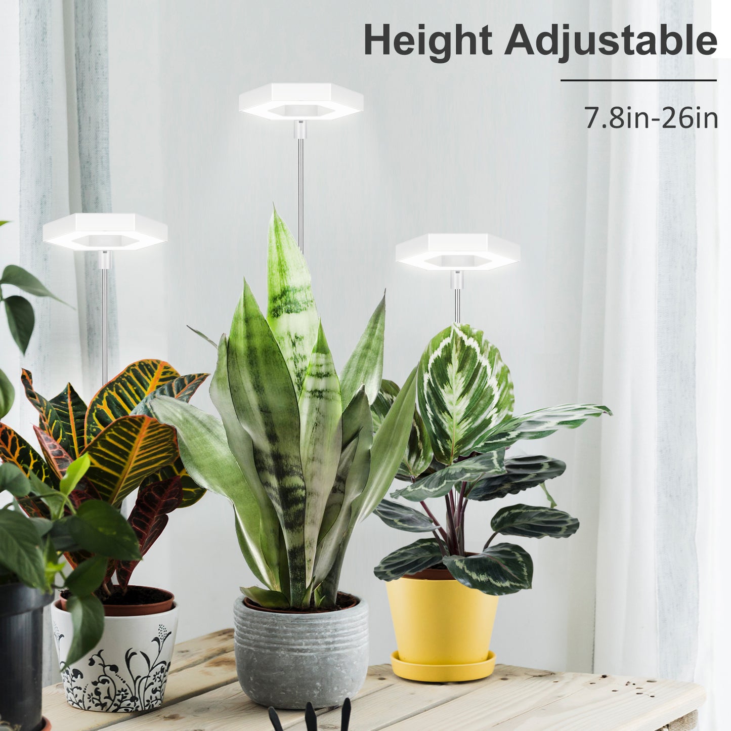 FOXGARDEN 3.94'' Diameter Hexagonal Plant Light for Small Plants