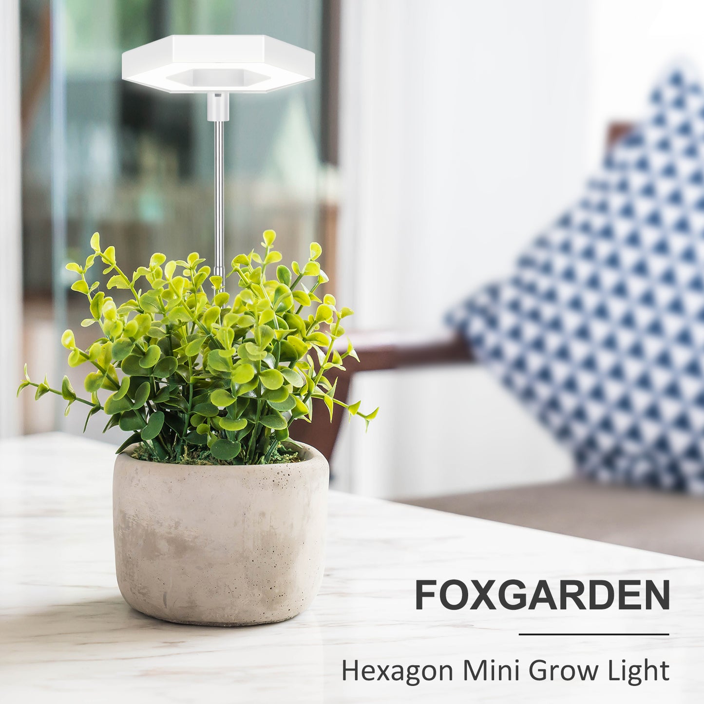 FOXGARDEN 3.94'' Diameter Hexagonal Plant Light for Small Plants