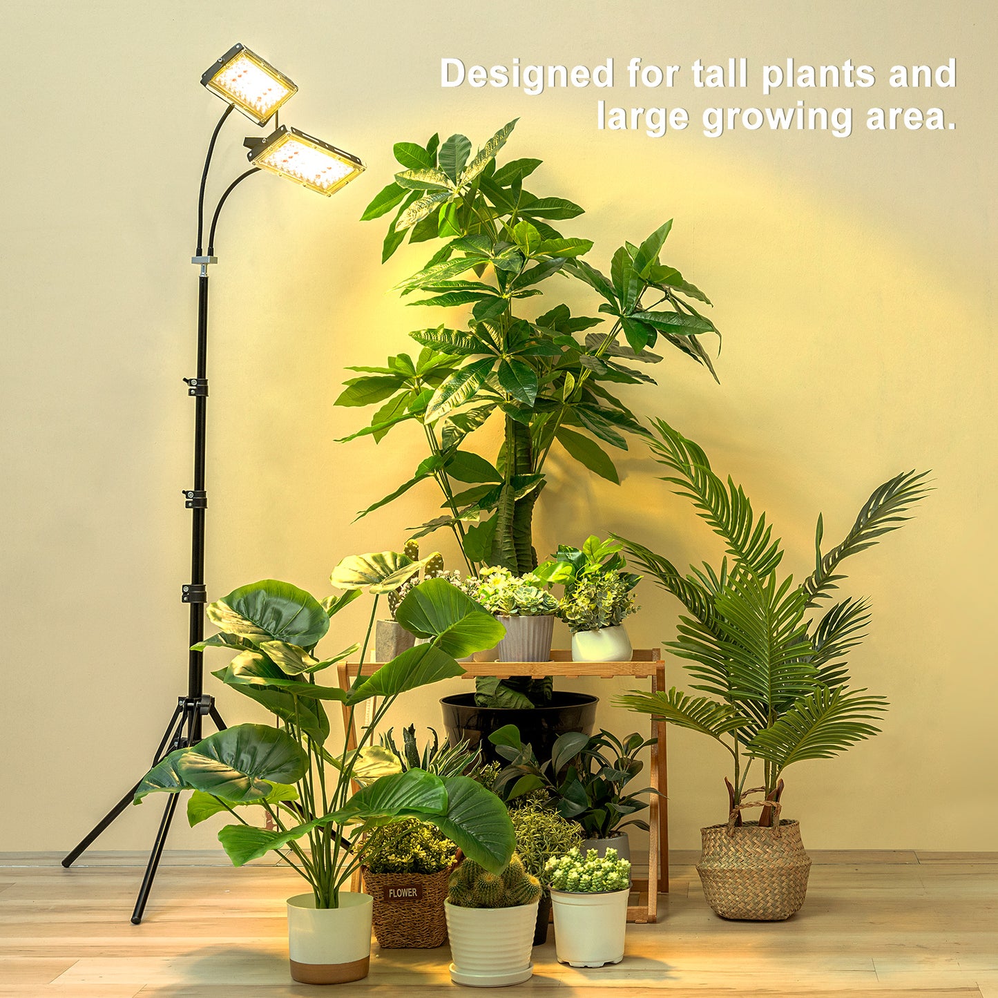 FOXGARDEN Dual-head Grow Light with Stand and Timer
