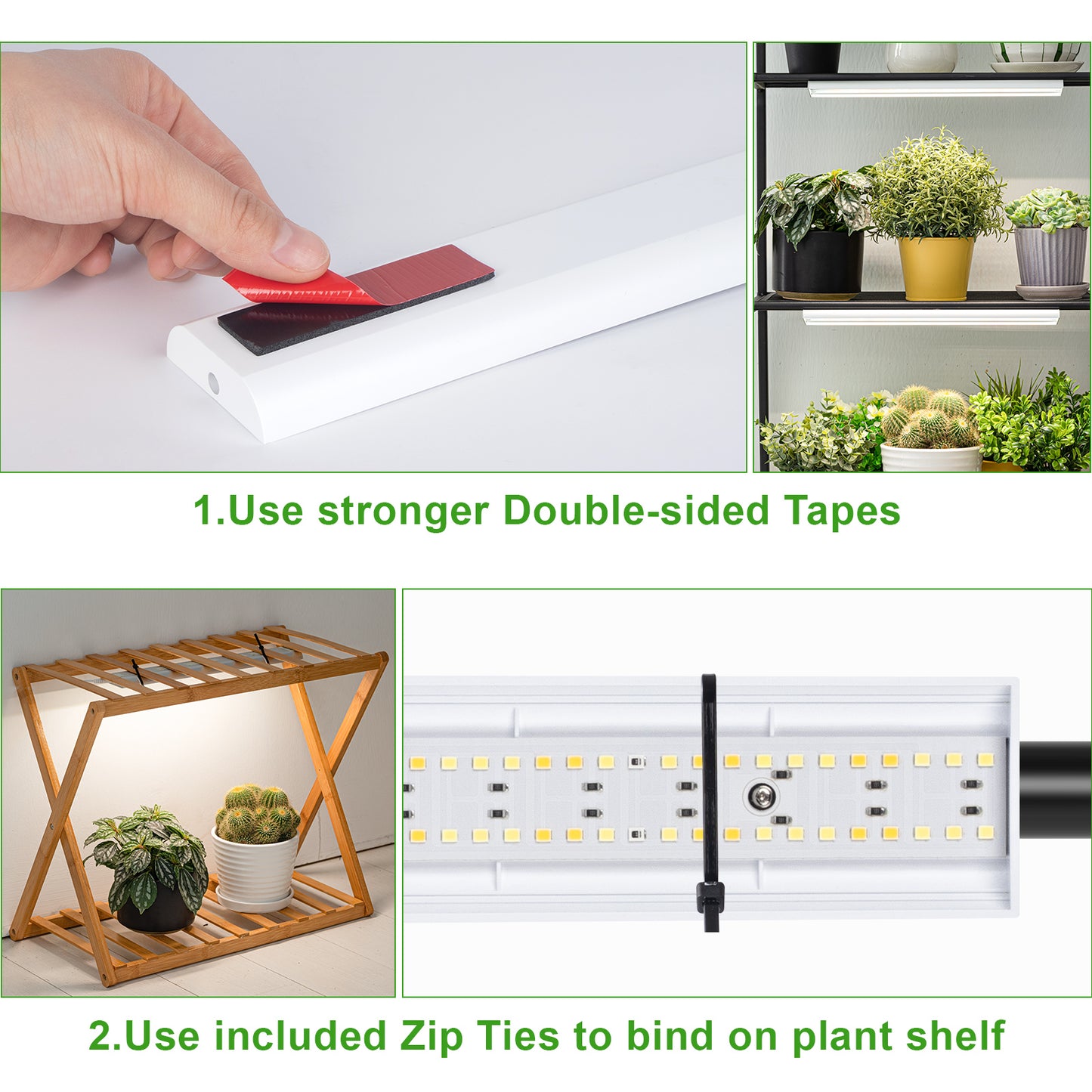 FOXGARDEN Grow Light Strip, One Wire with Three Lights