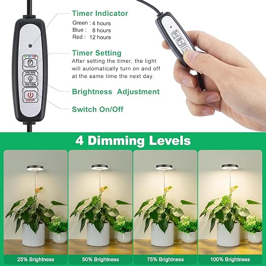 FOXGARDEN Halo Grow Light, Black