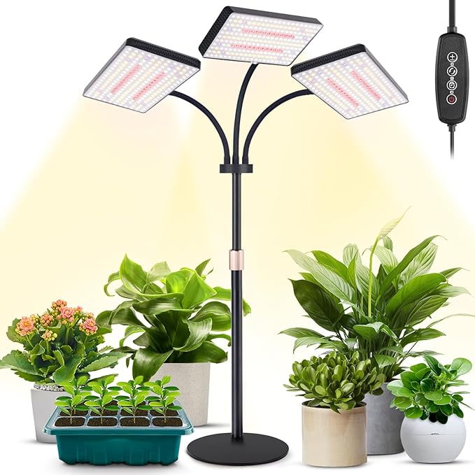 plastic desk plant FOXGARDEN Plastic Desk Grow Light with Timer, Tri-Head – FoxGarden