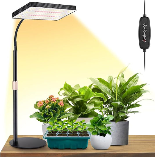 FOXGARDEN Plastic Desk Grow Light with Timer, One-Head