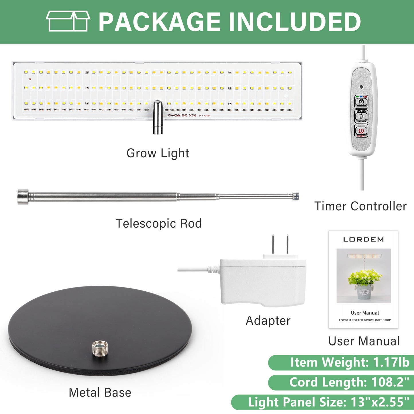 FOXGARDEN Ultra-thin Plant Light with Base