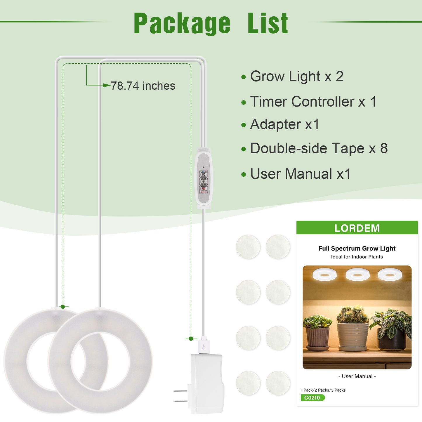 #Quantity_One Wire with Two Light