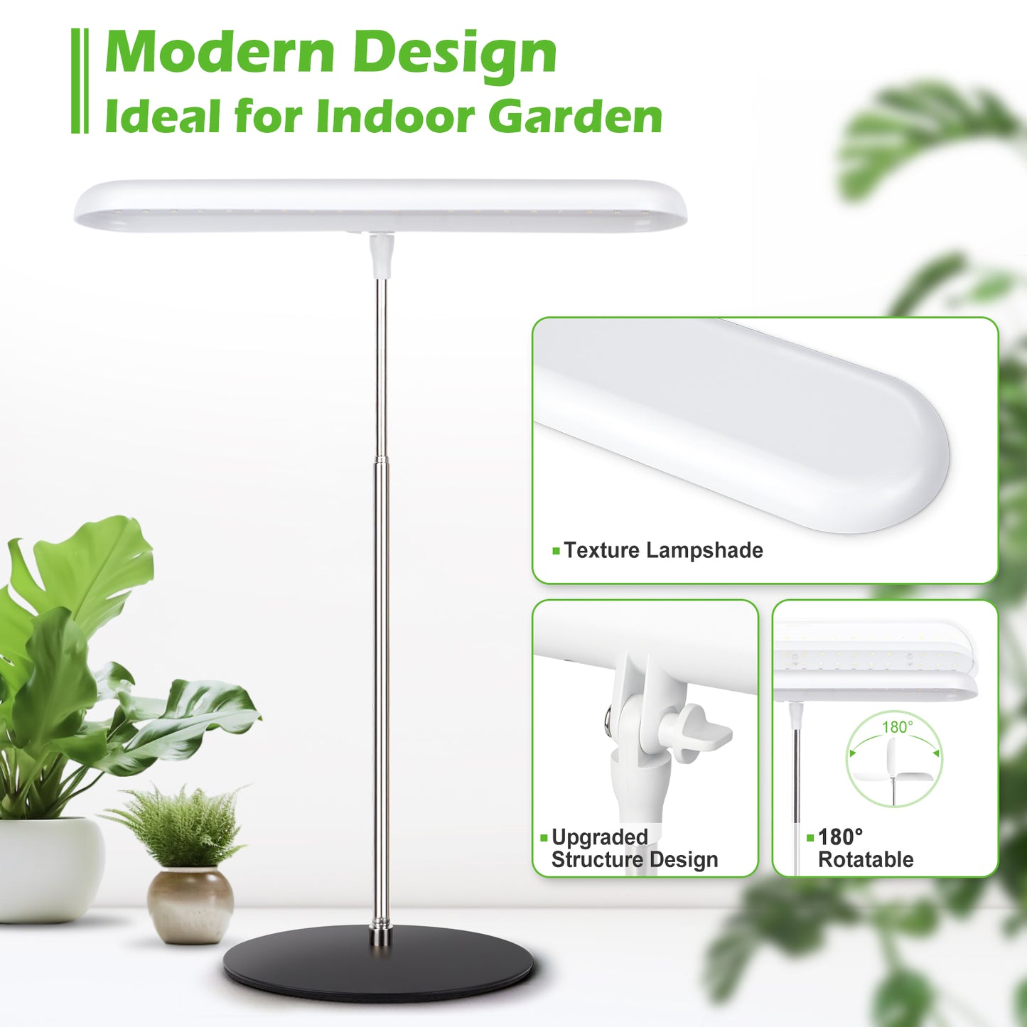 FOXGARDEN White Design Plant Lamp with Base