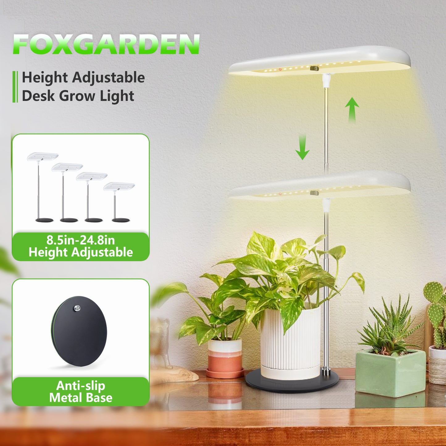 FOXGARDEN White Design Plant Lamp with Base