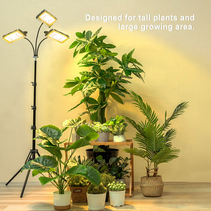 FOXGARDEN Tri-head Grow Light with Stand and Timer
