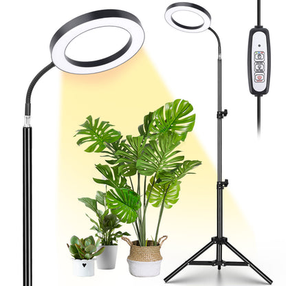 FOXGARDEN 6.3'' Diameter Halo Plant Light with Stand One-head