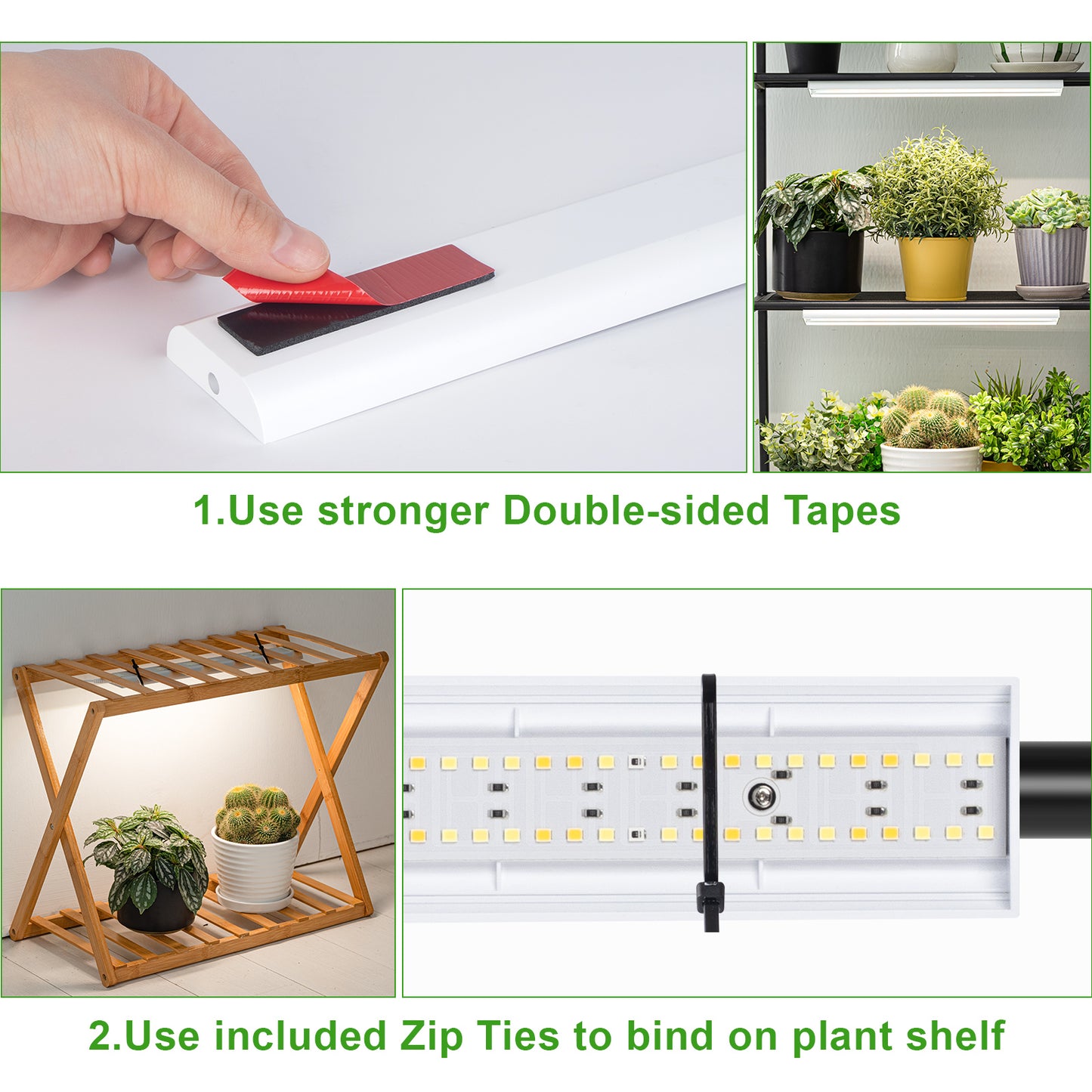 FOXGARDEN Grow Light Strip, One Wire with Four Lights