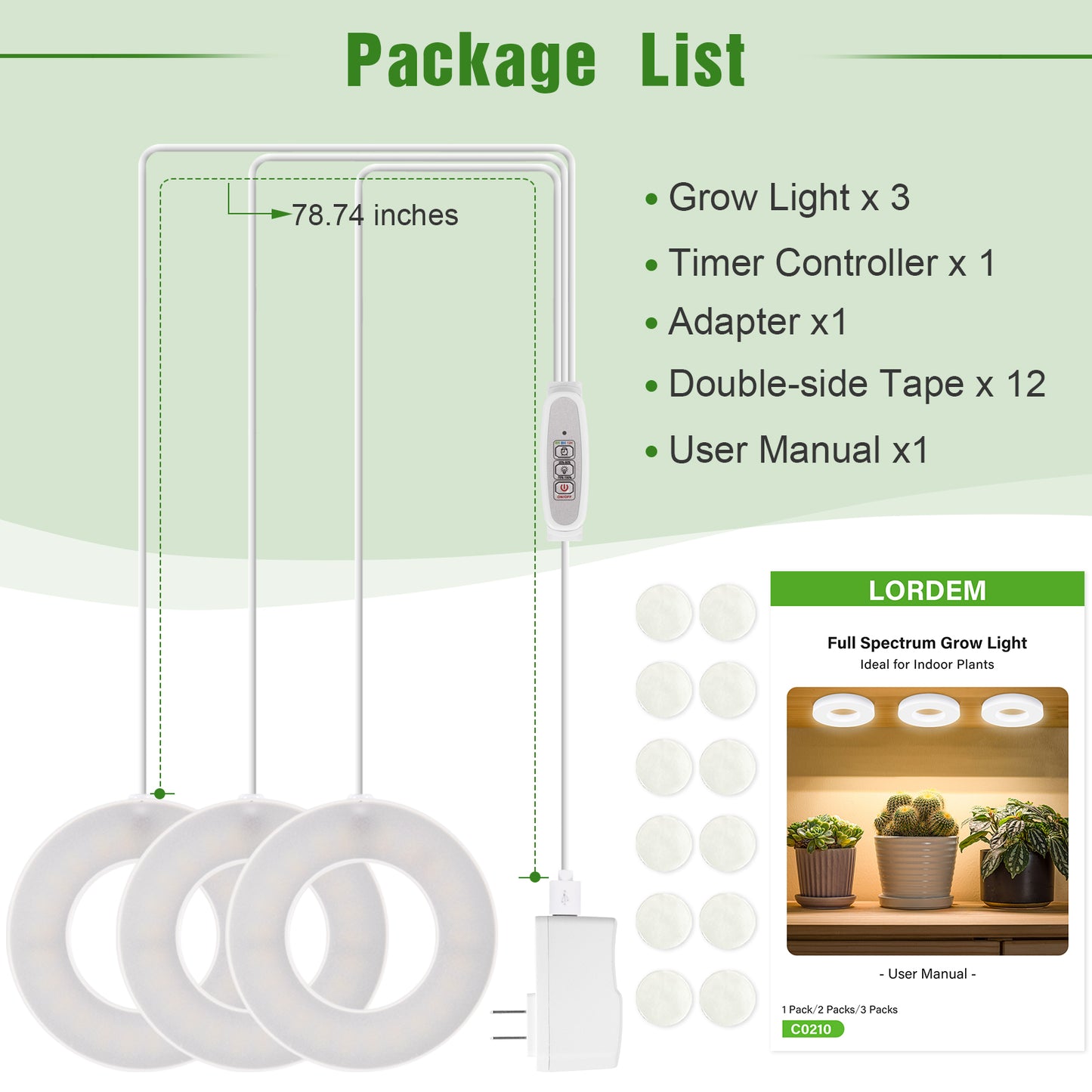 #Quantity_One Wire with Three Light